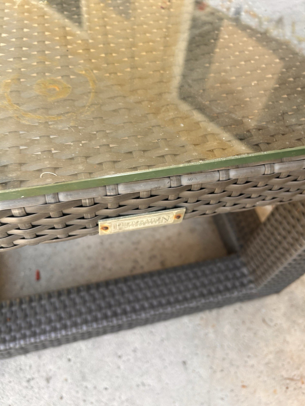 Restoration Hardware Del Mar Side Outdoor Table Espresso-