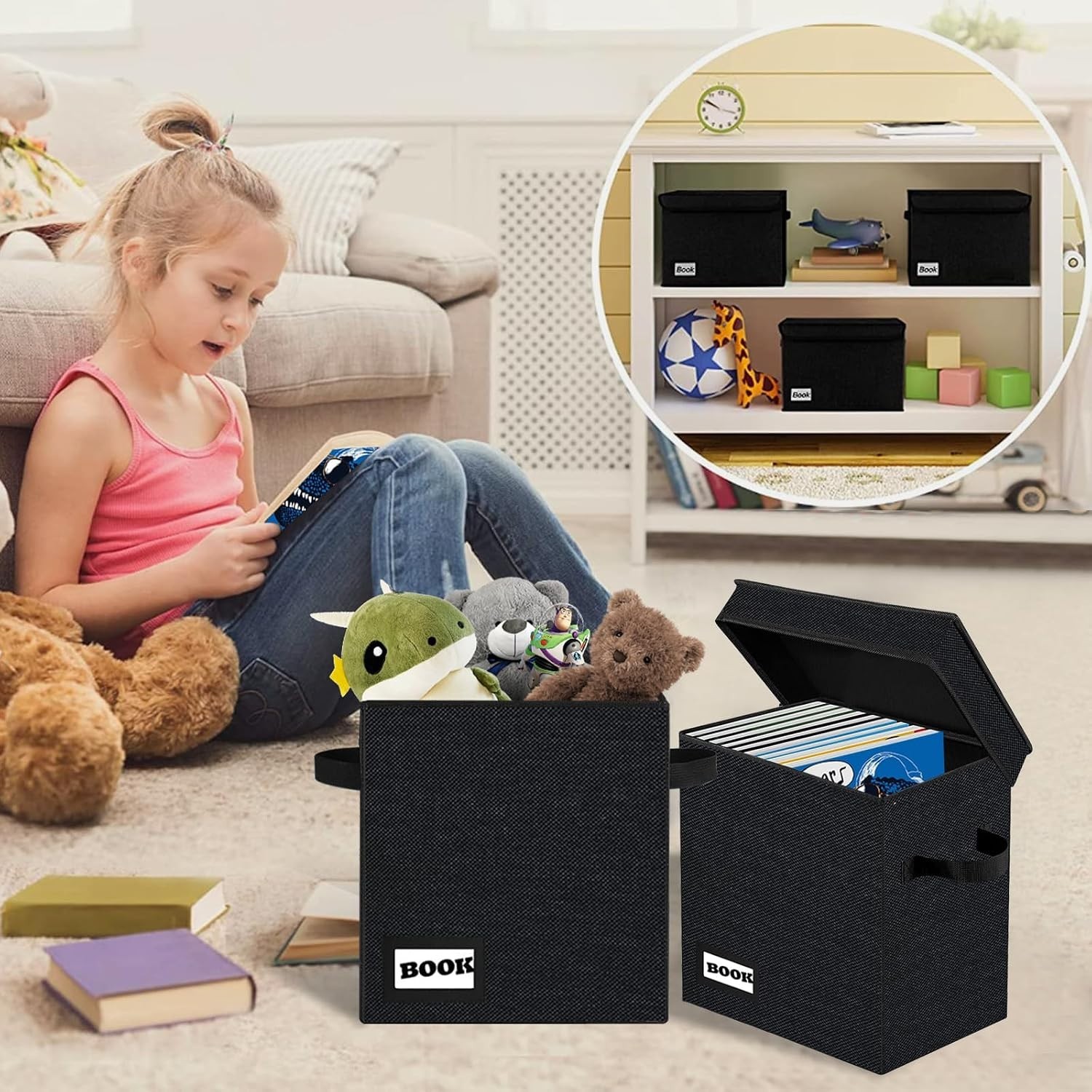 Sturdy & Collapsible Comic Storage Box Set, Water-Resistant, Functional Design
