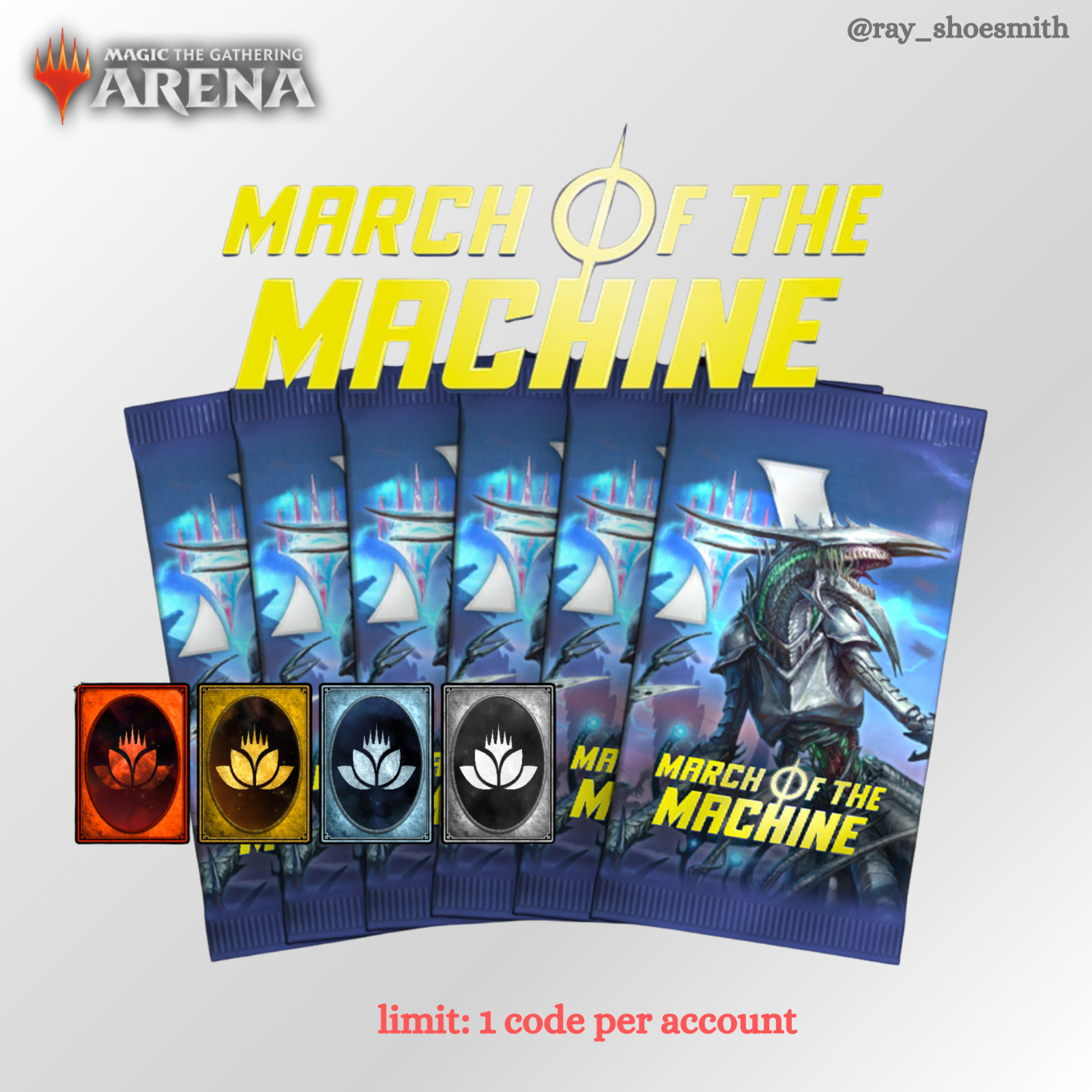 Magic Arena Code 6x March of the Machines booster