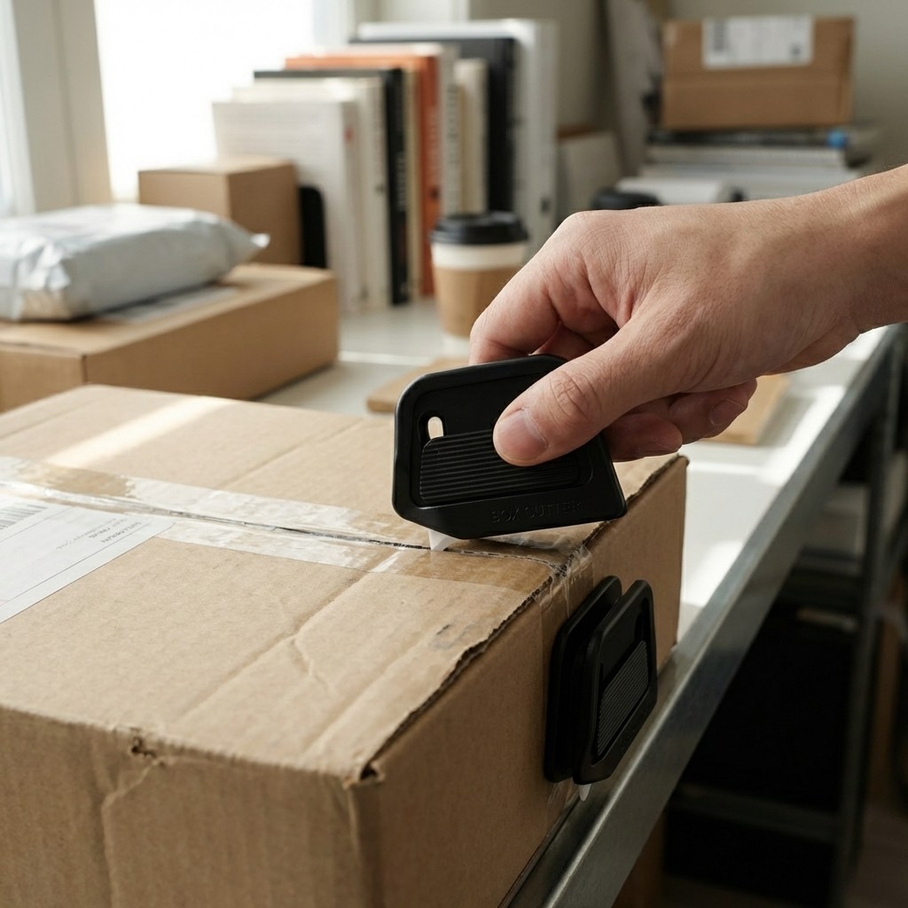 Magnetic Ceramic Box Cutter, Safe Package Opener for Cardboard Boxes