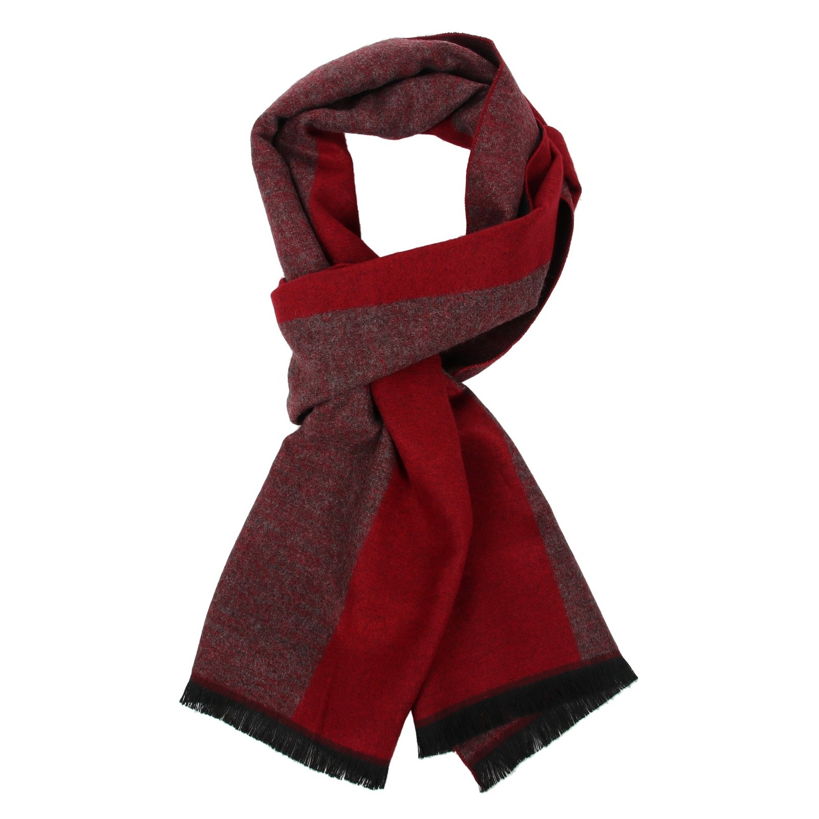 sy soul young Long Cotton Scarf for Men - Warm Fringe Plaid Scarves With Luxu...