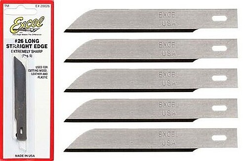 Excel #26 Whittling Blade - Hobby and Plastic Model Cutting Blades - #20026