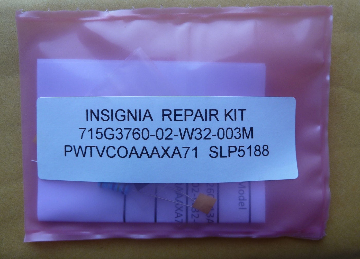 INSIGNIA NS-42L260A13 715G3760-P02-W32-003M Power Board Repair Kit PWTVCOAAAXA71