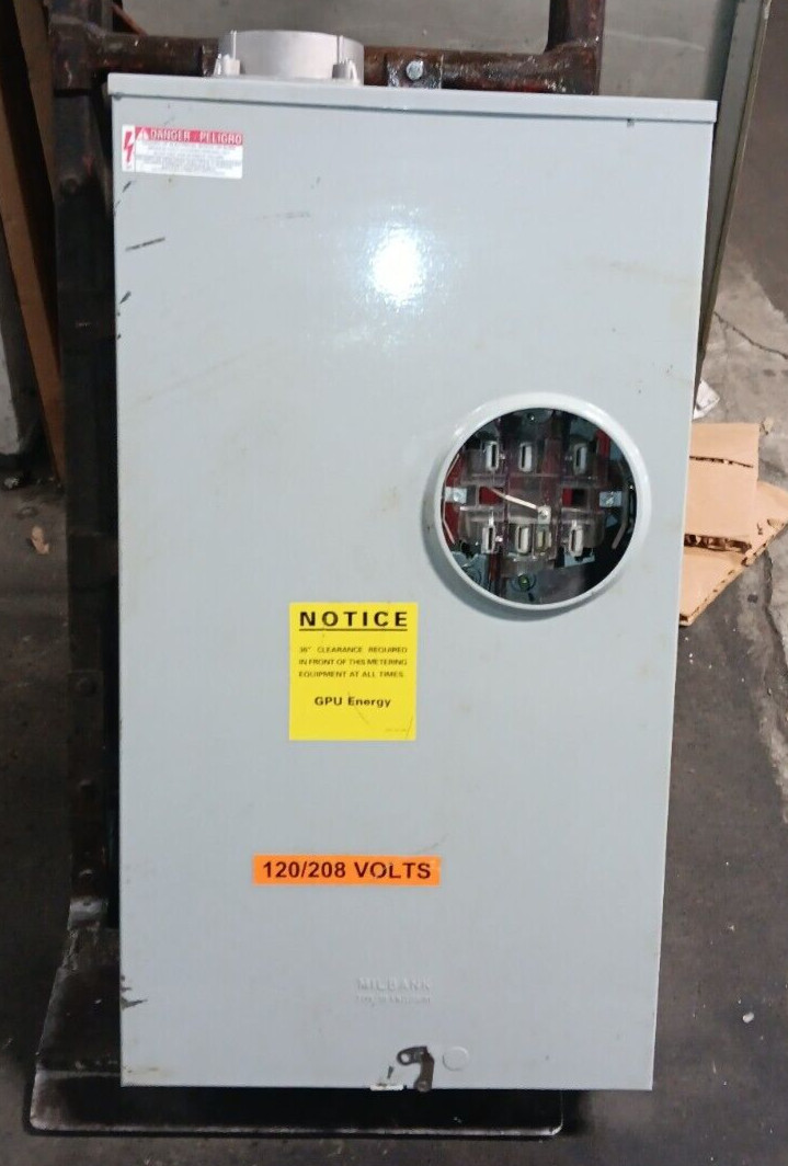 MILBANK U400 400/320 AMP METER SOCKET RINGLESS 7-JAW W/ LEVER BYPASS 600V 3Ø 4W