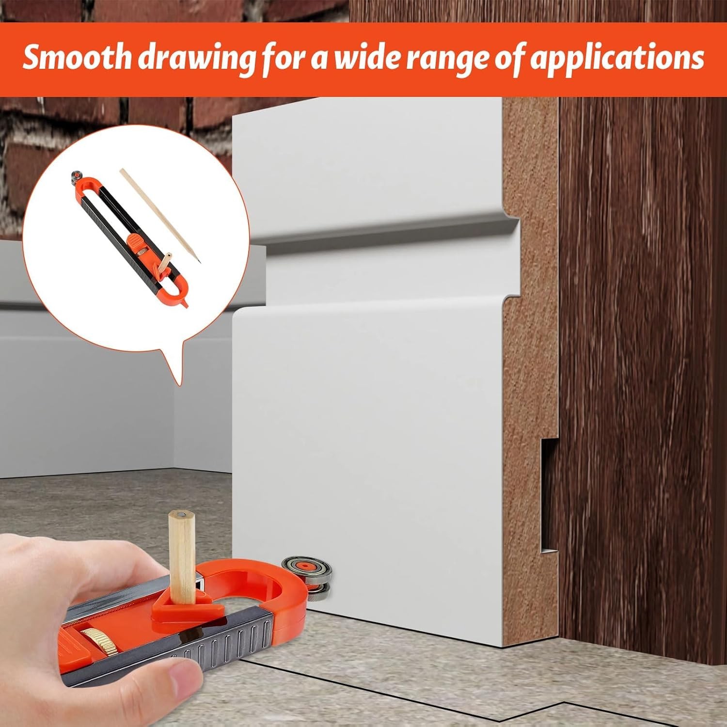 Scribe Tool,5Pcs Multi Functional Scribing Tool with Lock,Scribing Tool for Wood