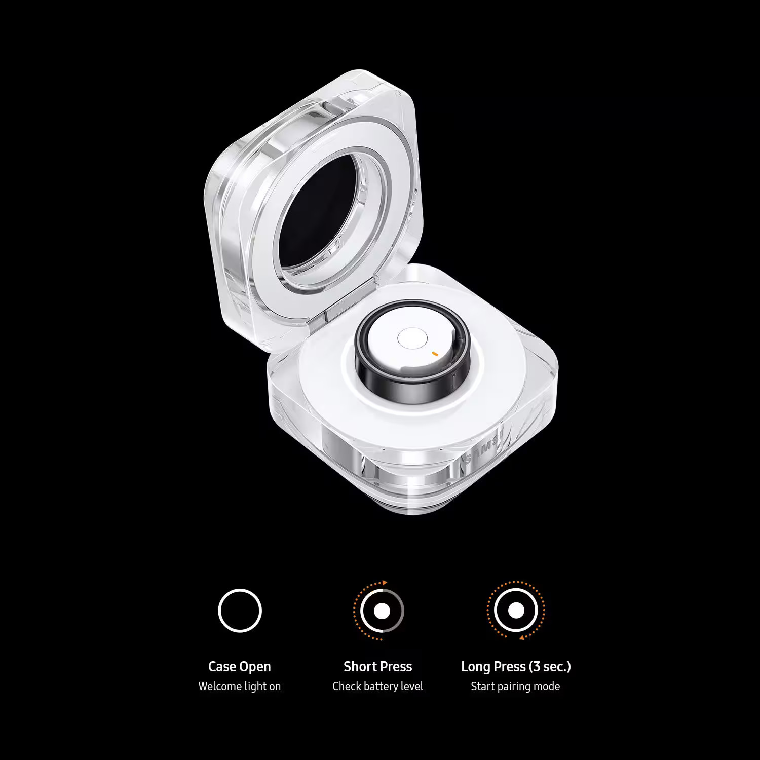 Samsung - Galaxy Ring Charging Case Size 7 - White
