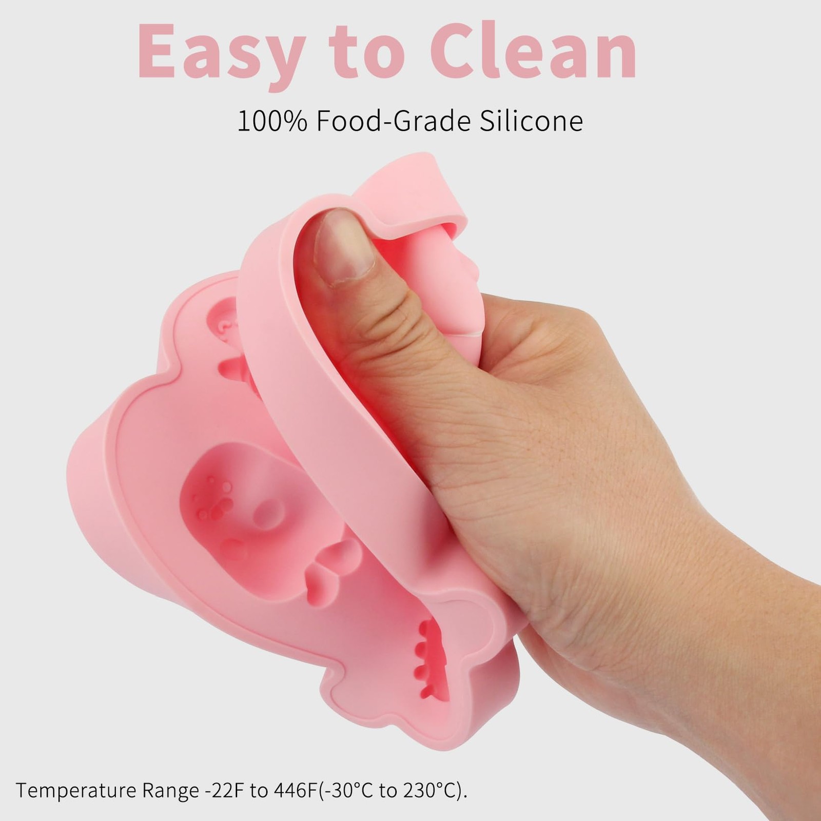 Fu Store Ice Cube Tray Shell Silicone Trays with Cute Small, Pink