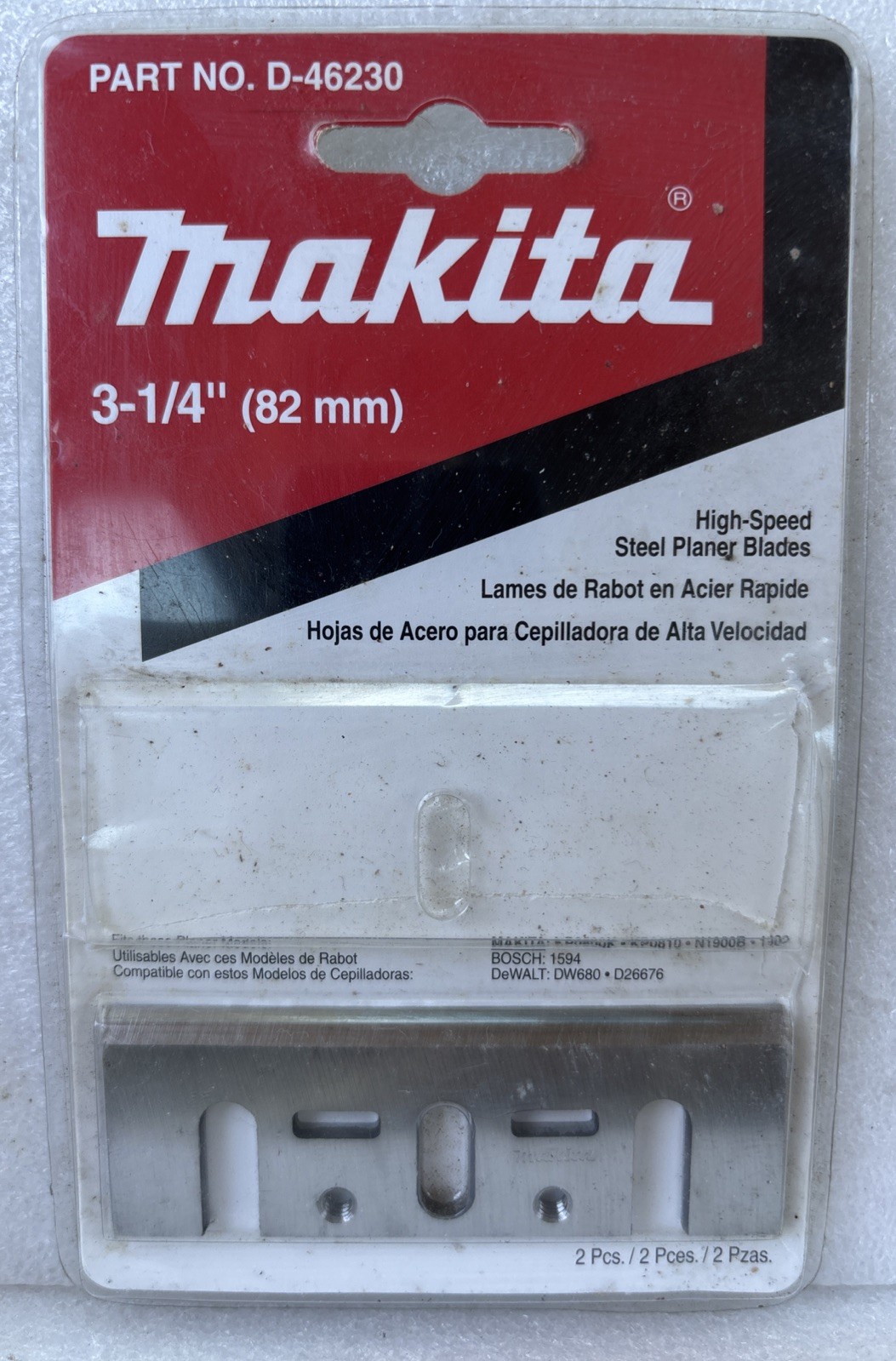 One (1) MAKITA D-46230 3.25" High Speed Steel Planer Blades (1092771)