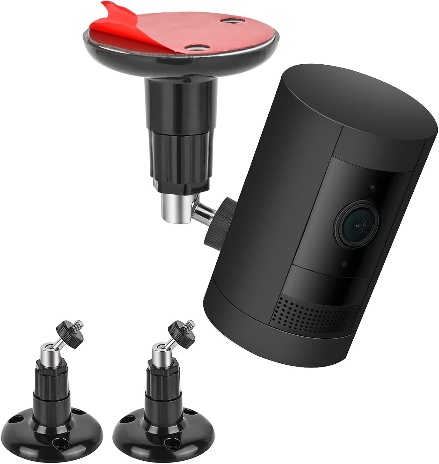 2-Pack Adjustable Wall Mount for Ring Stick Up Cam - Easy Screwless Installation