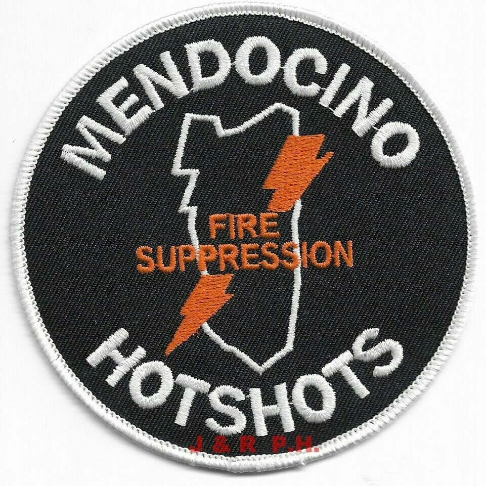 Wildland - Mendocino Hotshots, California (4" round size) fire patch