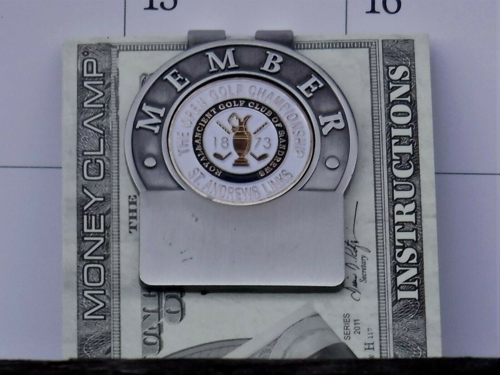 The  St Andrews White Money Clip -  Personalized  - Free Ship -  Free Engraving