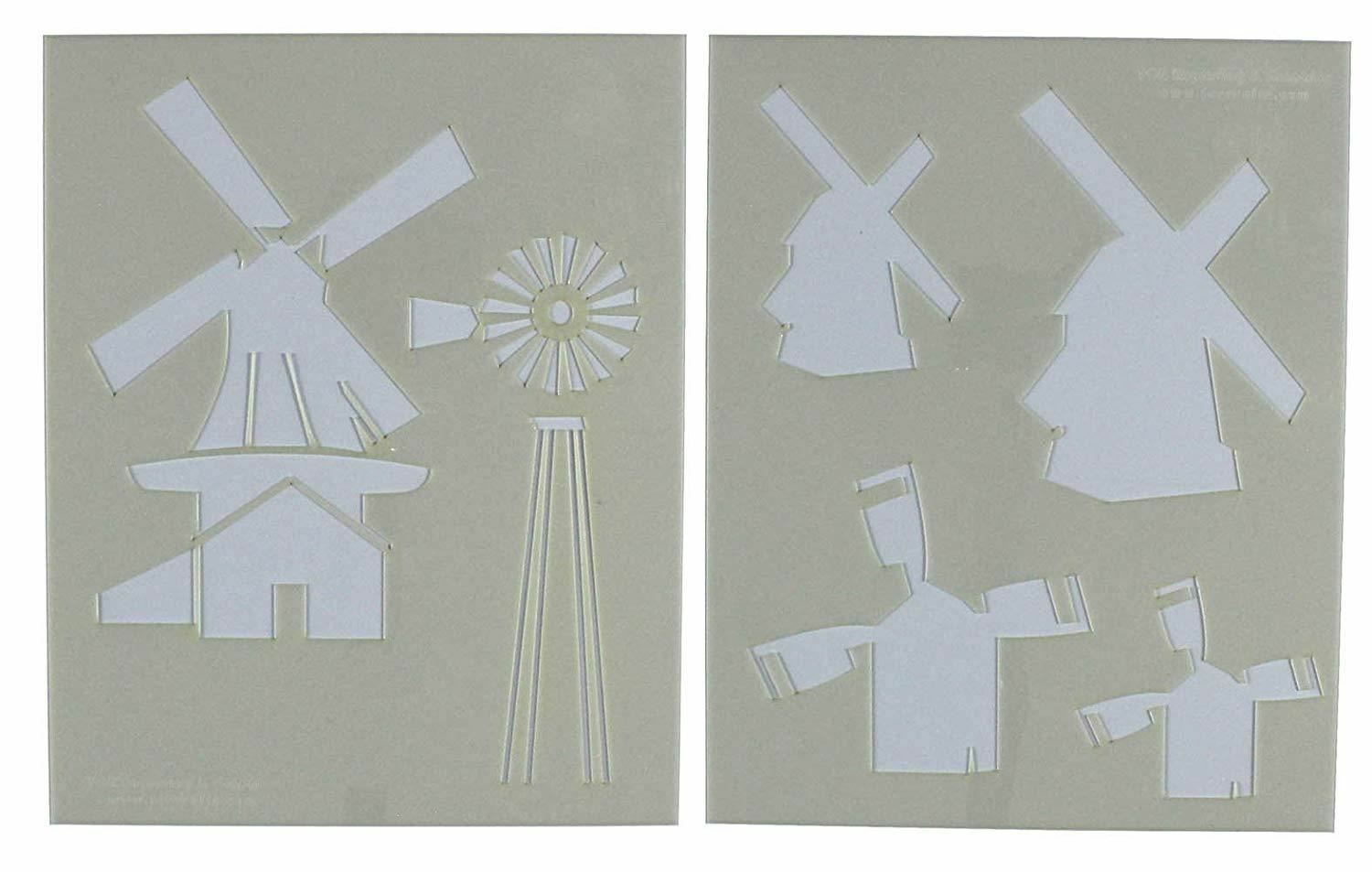 Windmill Stencils - 2 Pc set- 14 Mil Mylar