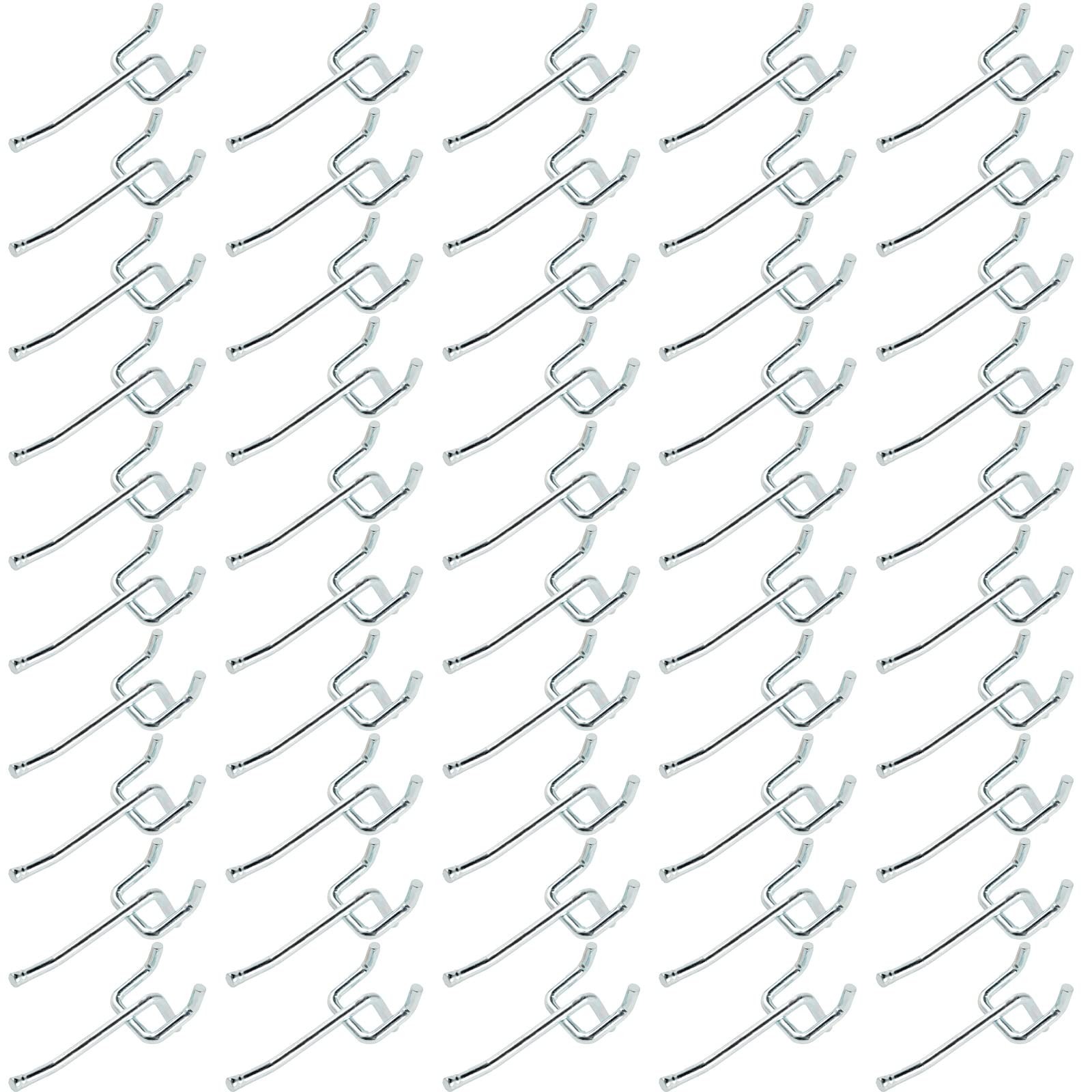 Pegboard Hooks, Large Diameter 50-Pack, 2 Inch L Shape Small Galvanized Heavy...