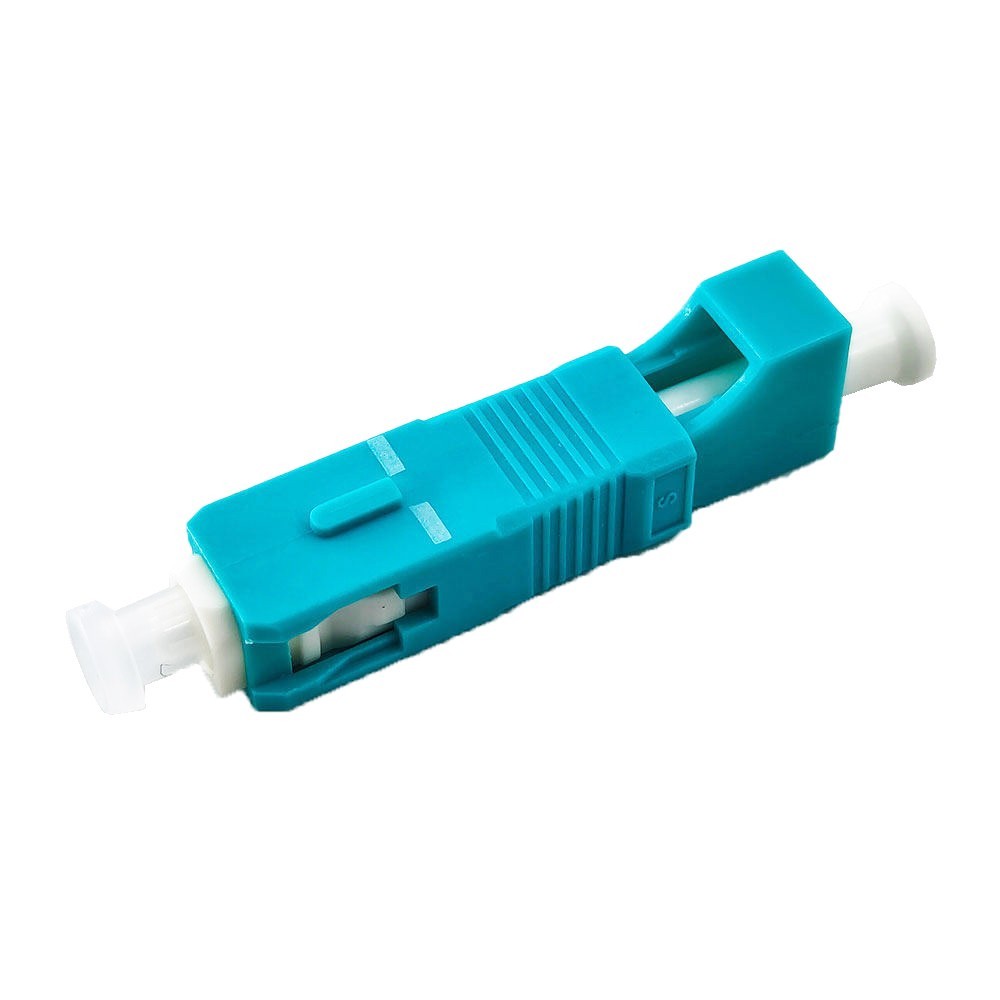 LC UPC Female To SC UPC Male Multimode OM3 Fiber Optical Flange Coupling Adapter