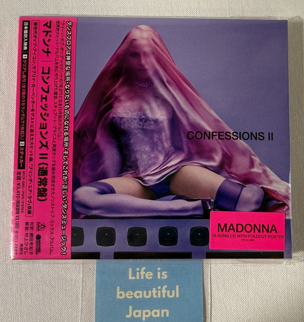 MADONNA Confessions II Japan 16-TRACK CD + Bookmark + STICKER
