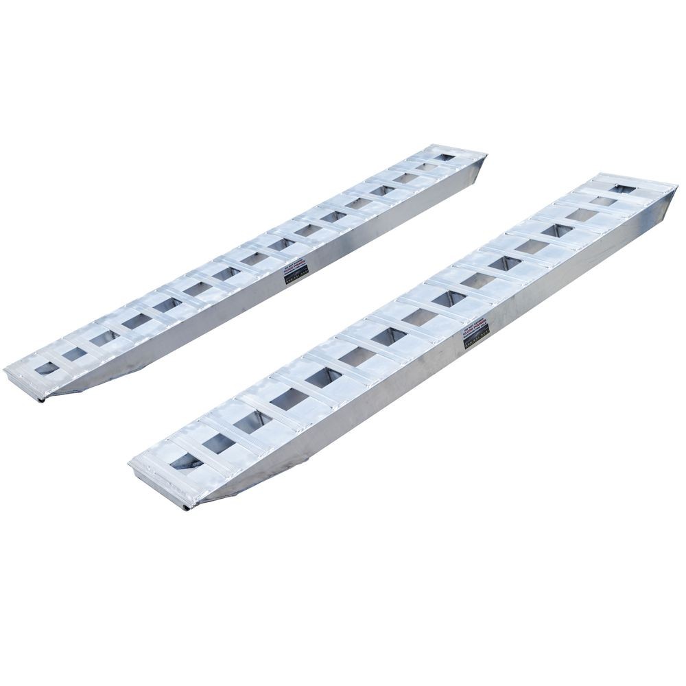 8' x 16" Drop Deck Trailer Ramps 10000 lb +Double Pin-On Ends 10-16-096-02-02