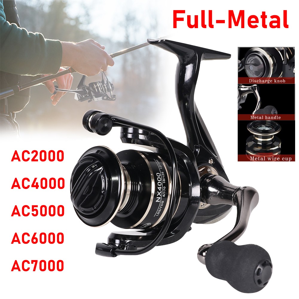 12BB Metal Spinning Fishing Reel 5.2:1 Freshwater Saltwater Left Right Hand Reel