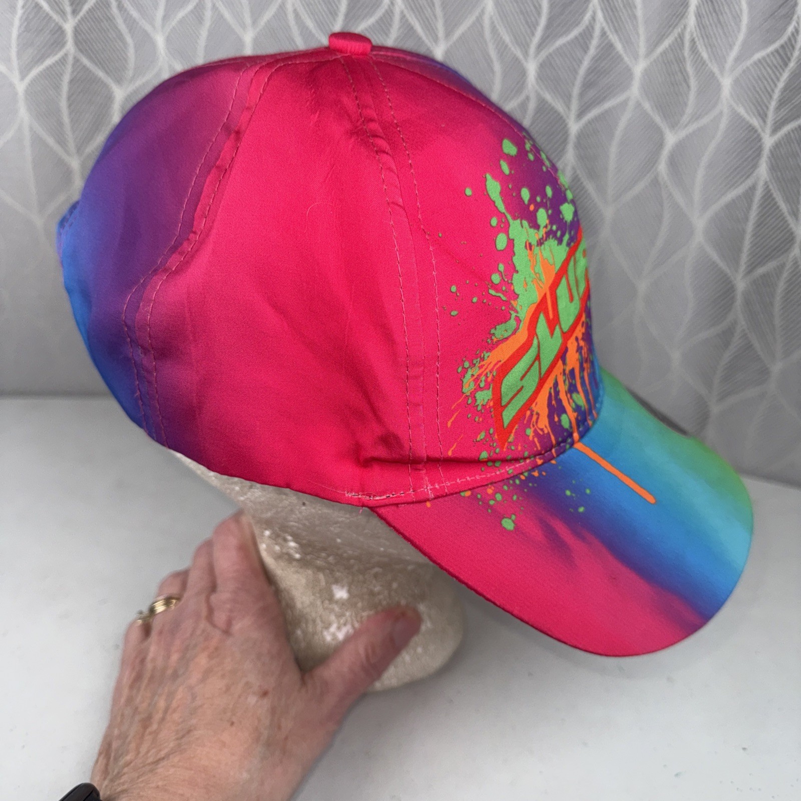 7-11 Slurpee Hat Cap Multi Brite Colors Hook Loop Bill sticker