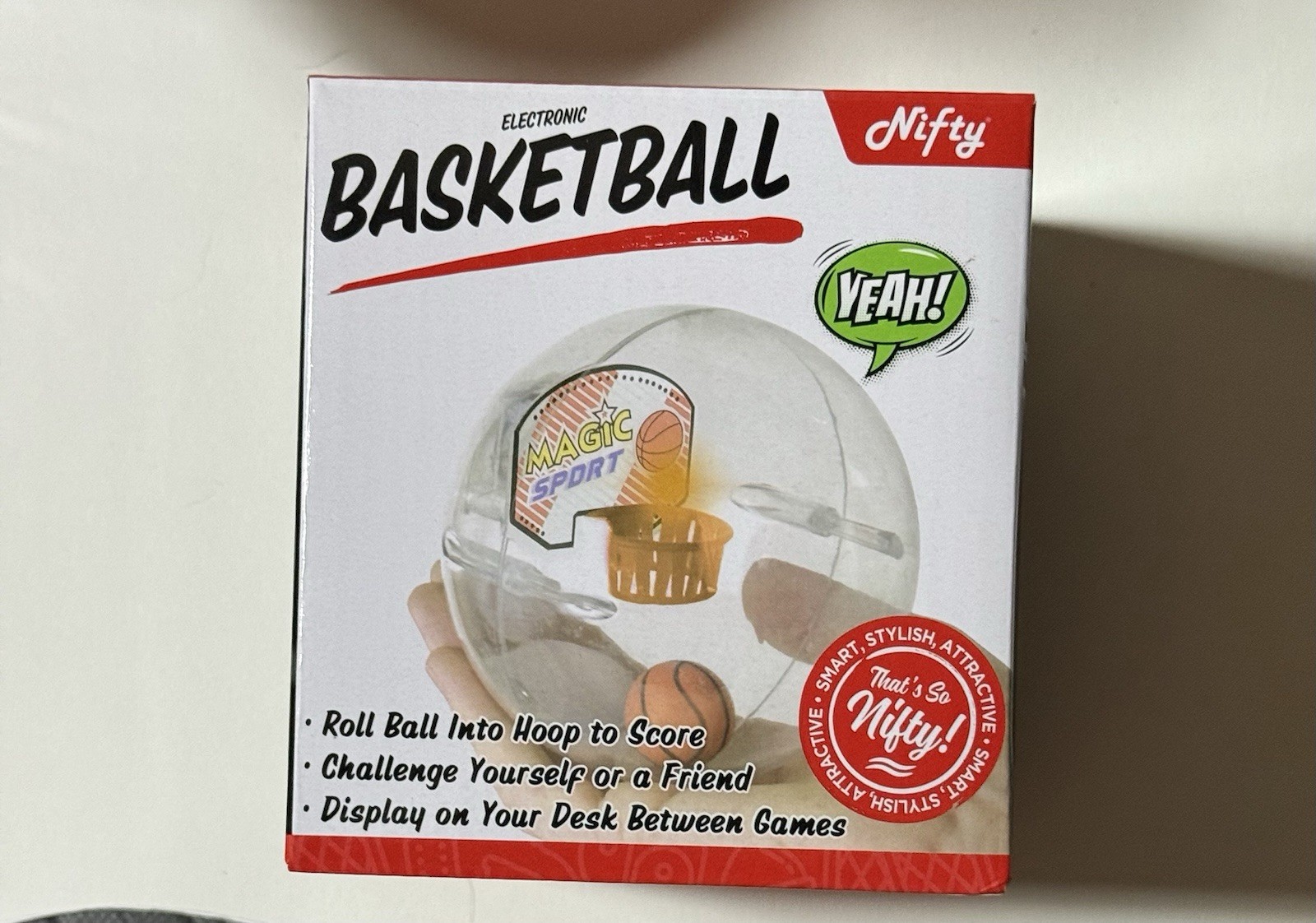 Nifty Electronic Basketball Game with Display Stand NIB