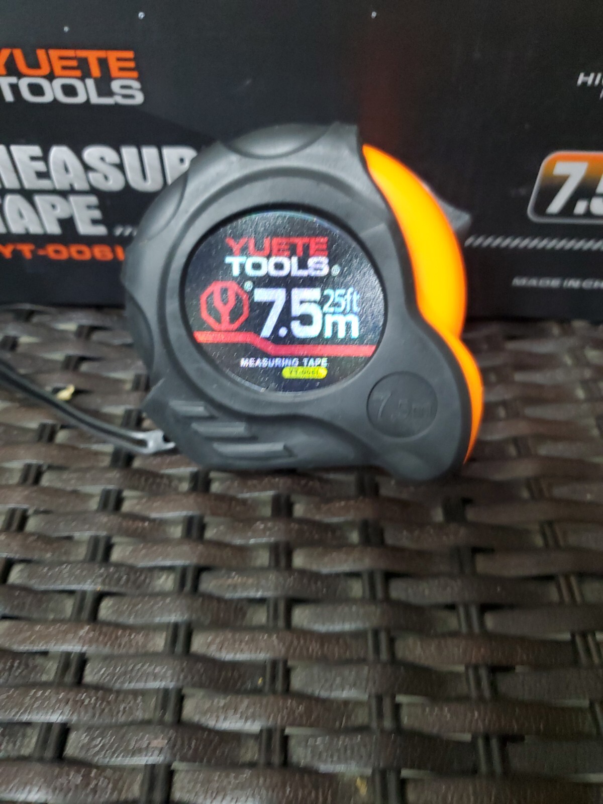 Measuring tape 25 ft 7.5 YUETE inches and metric combo