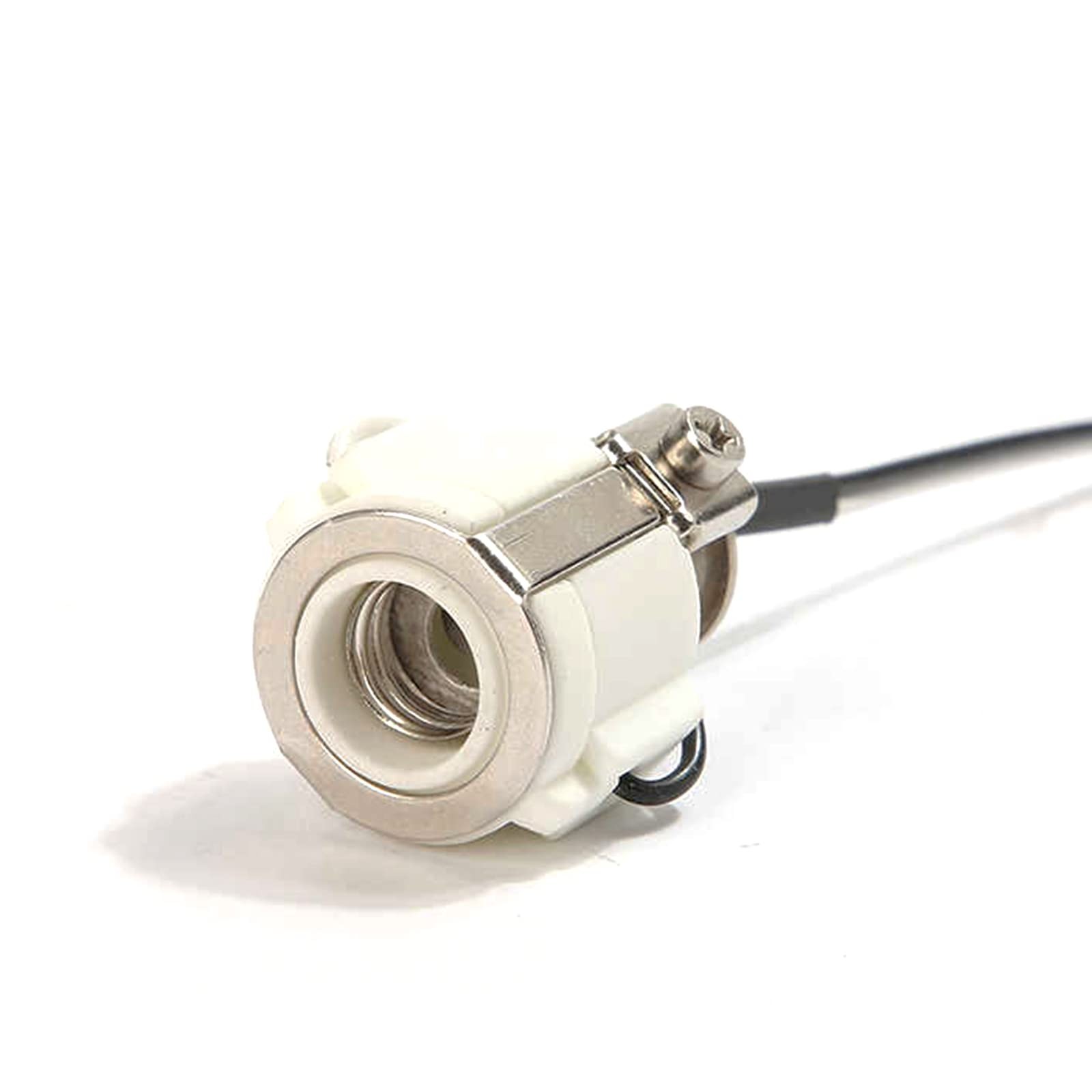 E11 Mini Candelabra Ceramic Screw Lamp Holder Base Socket,2-Pack Can Halogen Soc
