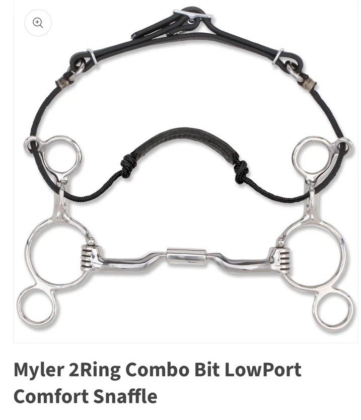 Myler 2Ring Combo Bit LowPort Comfort Snaffle Snaffle Bit