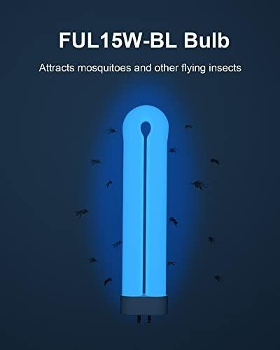 Bug Zapper Light Bulb Replacement for 15W Bug Zapper with 4-Pin Base, Ful 15W-BL