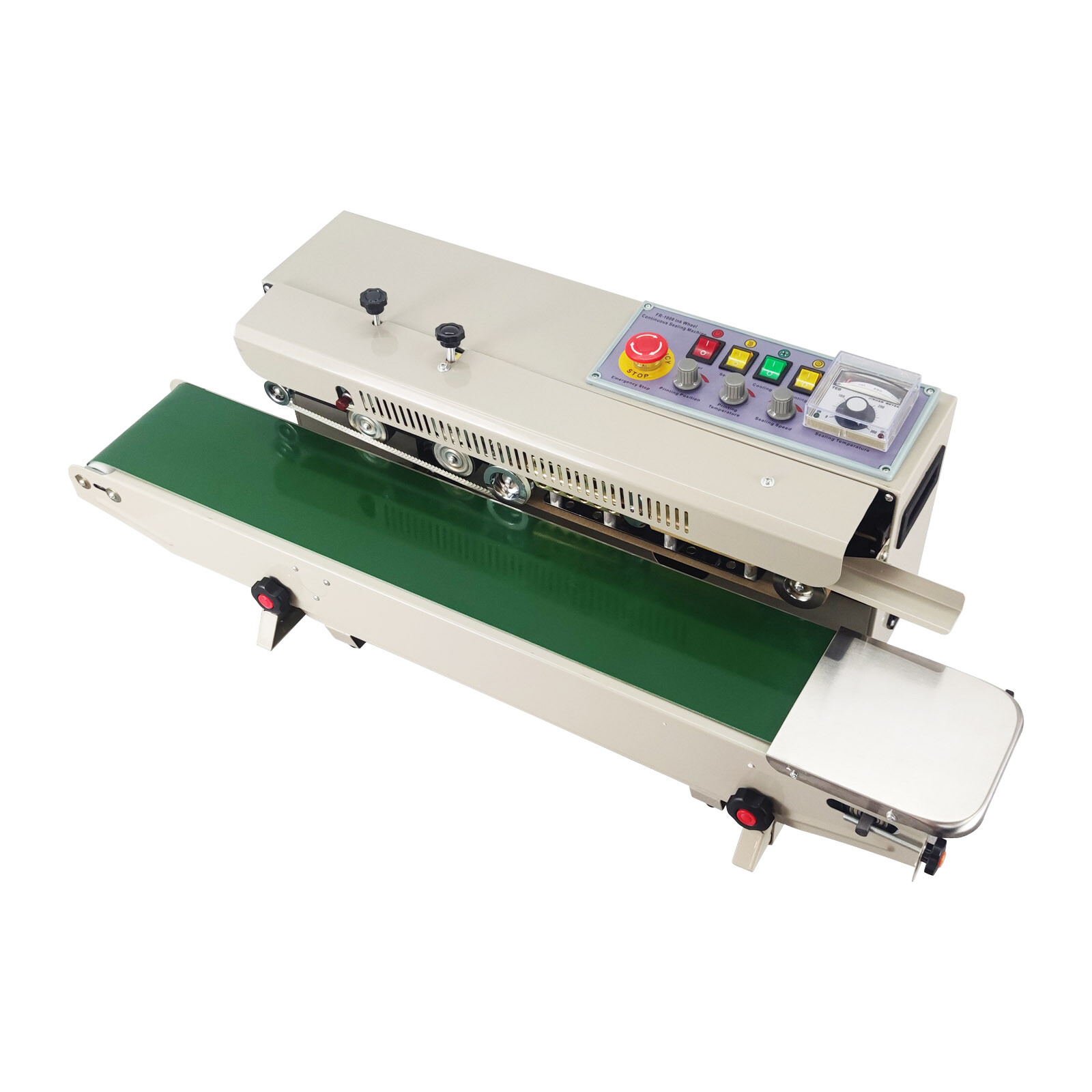 FRD-1000-II Quick Continuous Bag Sealing Machine Horizontal w/ Printed Character