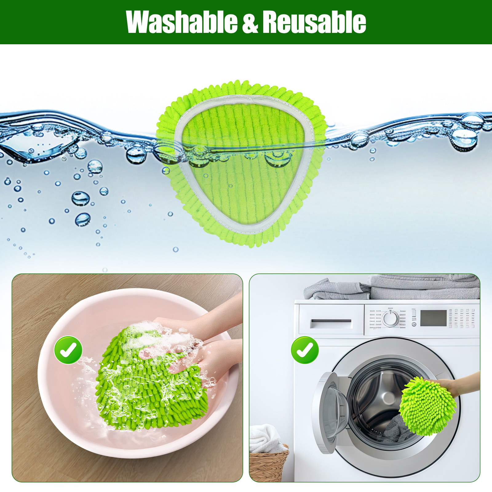 6pcs Mop Refills Replace Head Compatible with EasyWring 1-Tank System