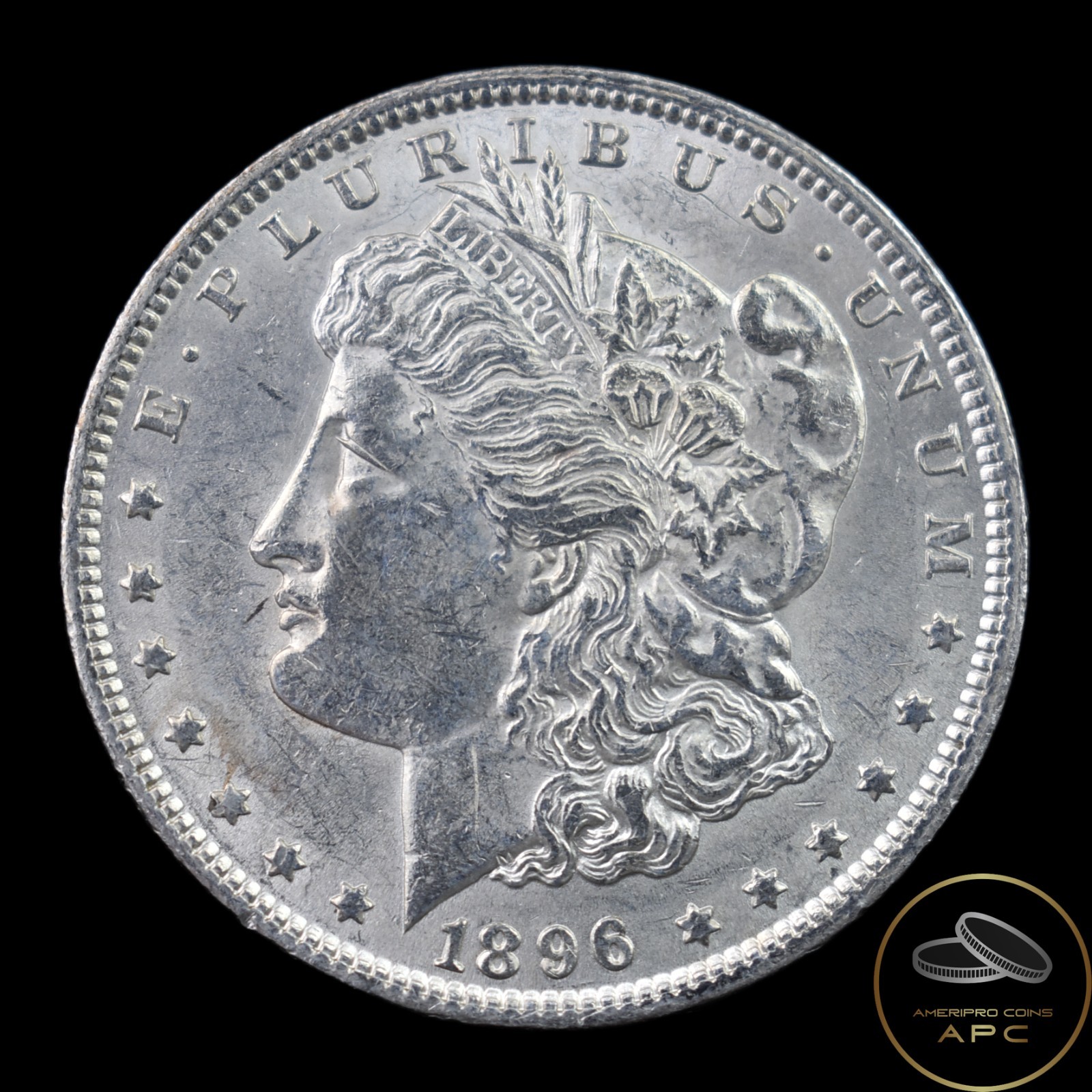 1896 AU Almost Uncirculated Morgan Dollar 90% Silver Combined Shipping