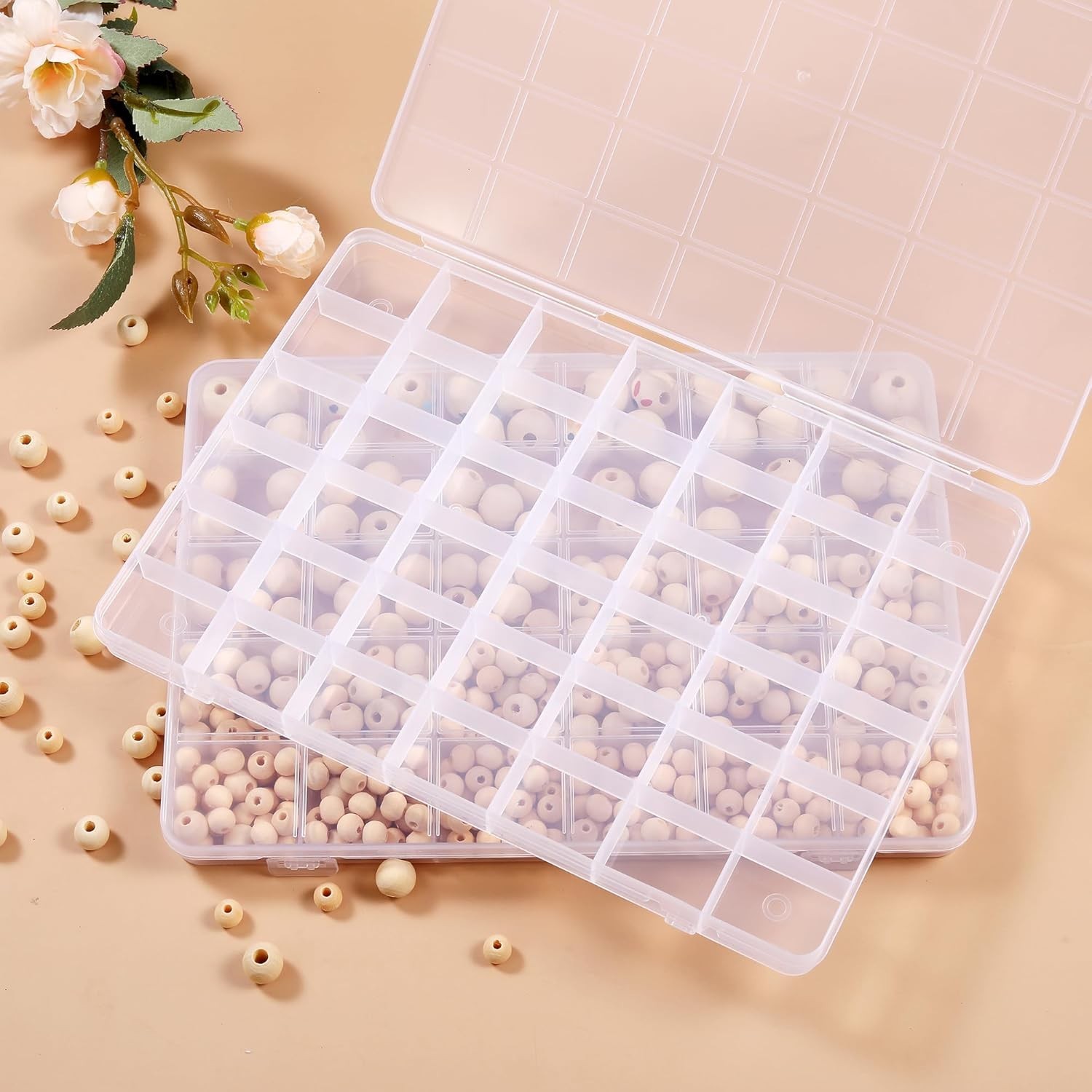 42 Grids Plastic Bead Organizer Beads Storage Containers Bead Holder Organizer C