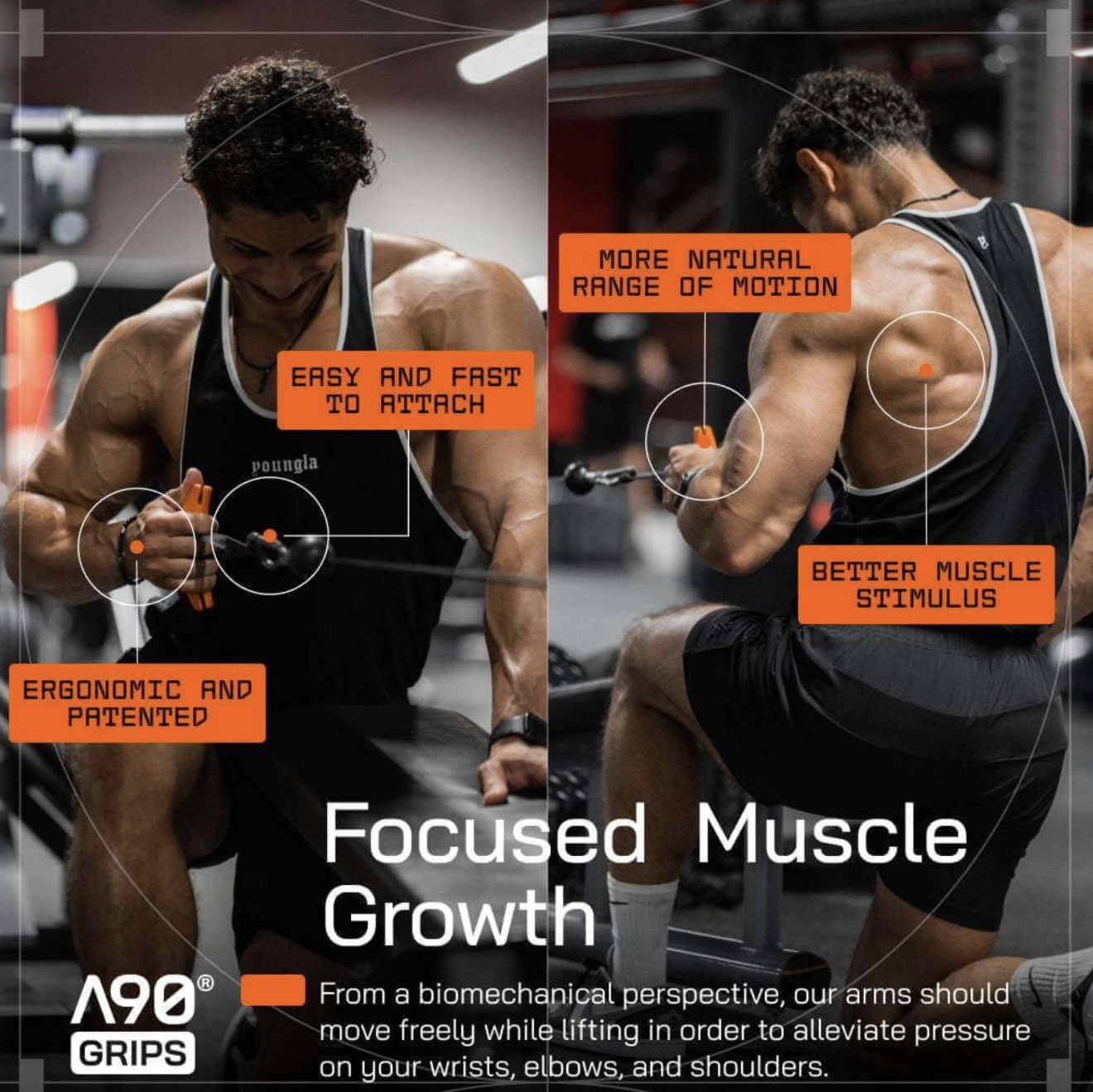 Angles90 Grips (Pair) – Ergonomic Handles for Gym & Home Workouts