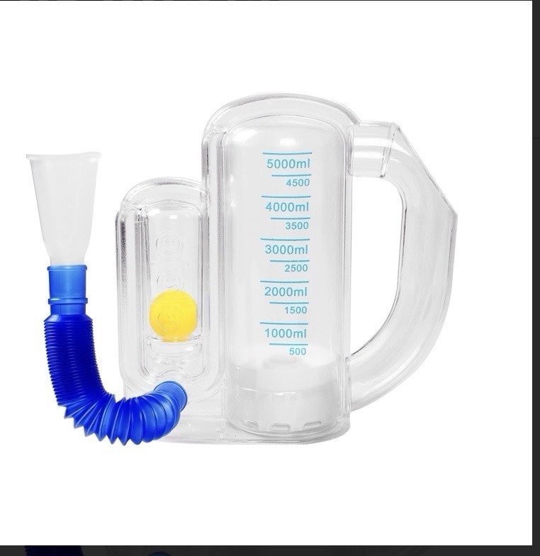 Breathing Exercise Incentive Spirometer 5000ml Lung Capacity Trainer Device