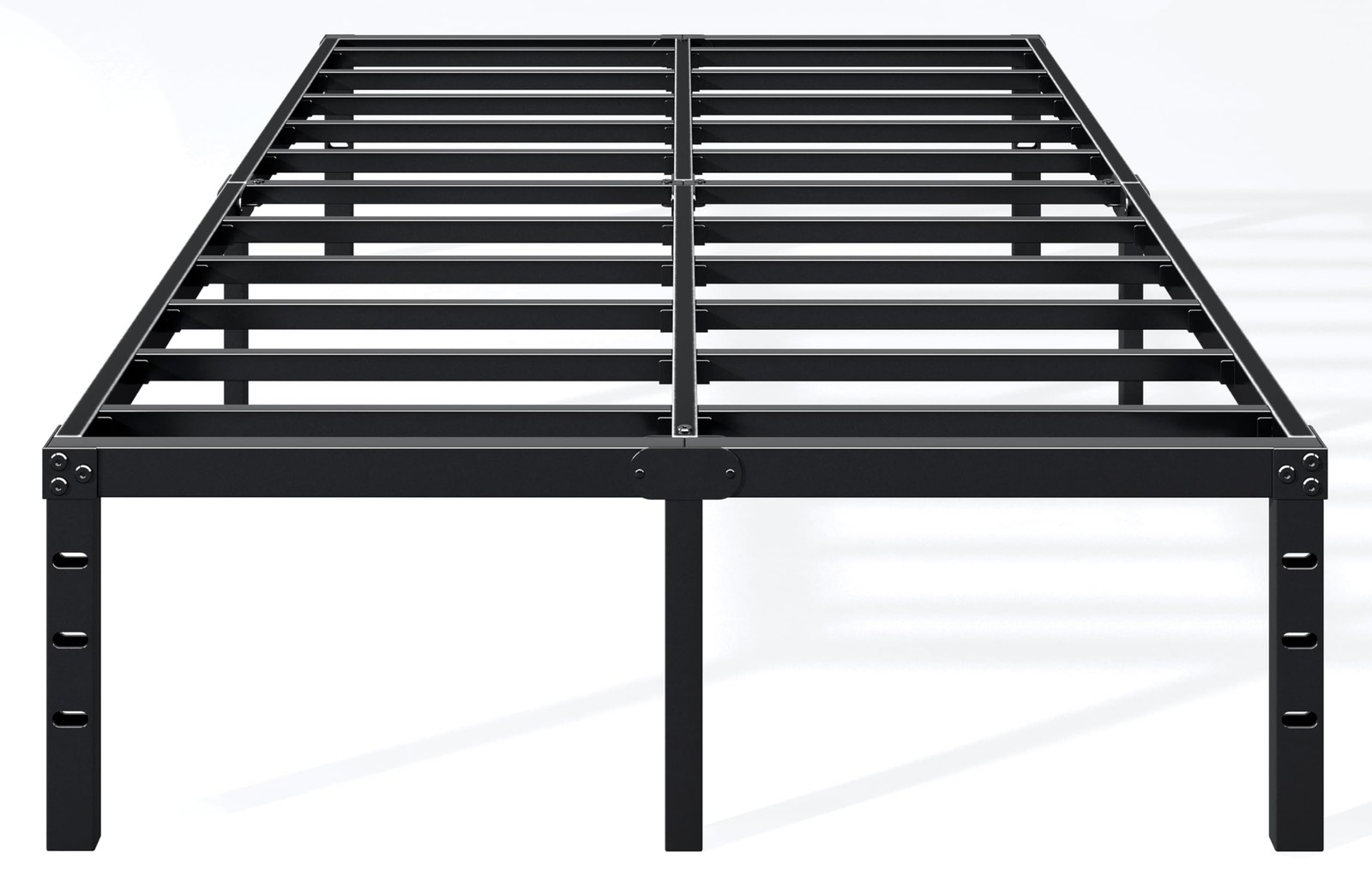 18 Inch Full Bed Frame - Sturdy Metal Platform Full Size, No Box Spring Neede...