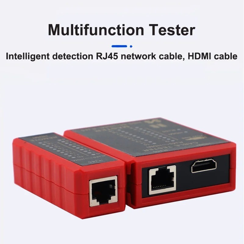 Multifunction Cable Tester HDMI RJ45 POE RJ11 Network Test Tool Pro