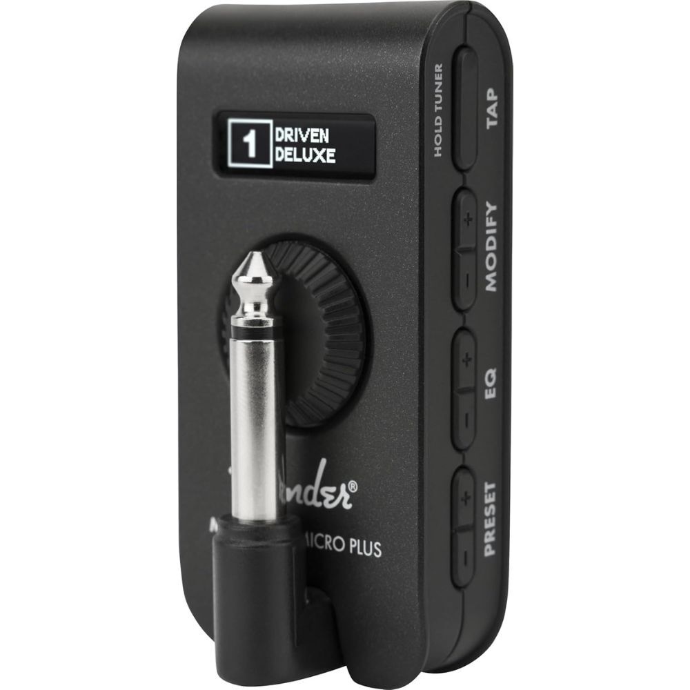 Fender Mustang Micro Plus Headphone Amplifier w/ Polsen HPCA30 Headphones Bundle