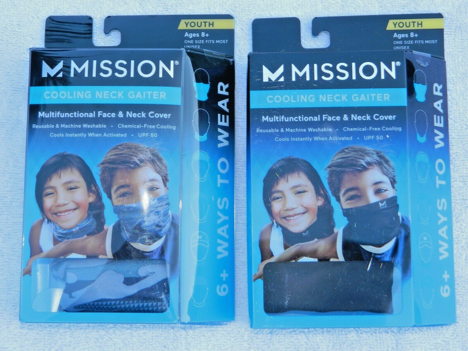 Mission Cooling Face and Neck Gaiter Multifunctional - Ages 8+ - Various Colors