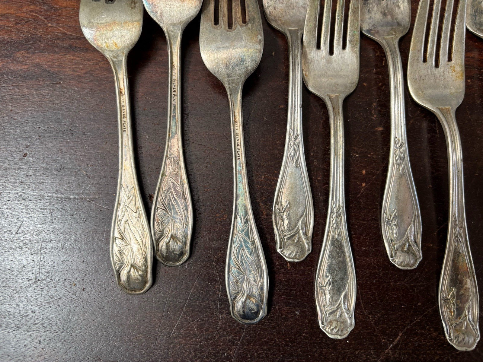 Unity Silverplate Callalily Pattern Forks Set of 8