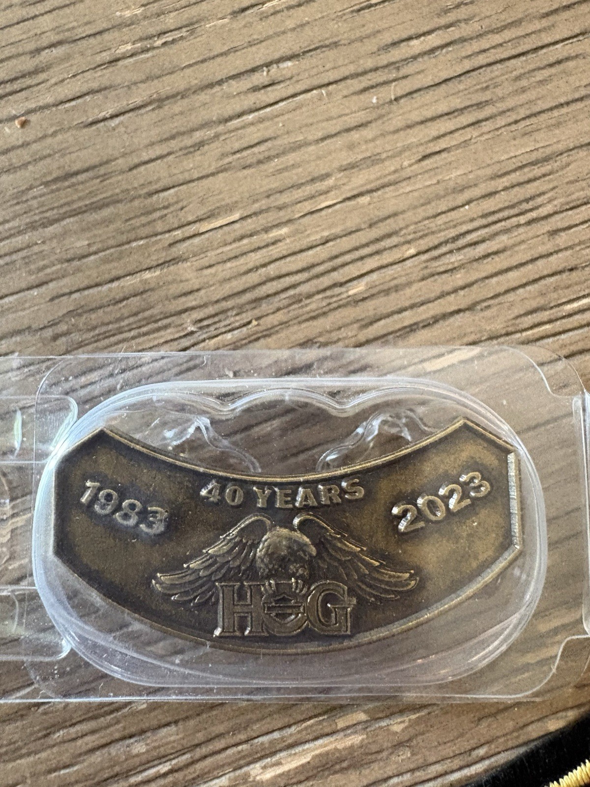Harley Davidson HOG 2023 Rocker Pin & Patch Set 40 Years