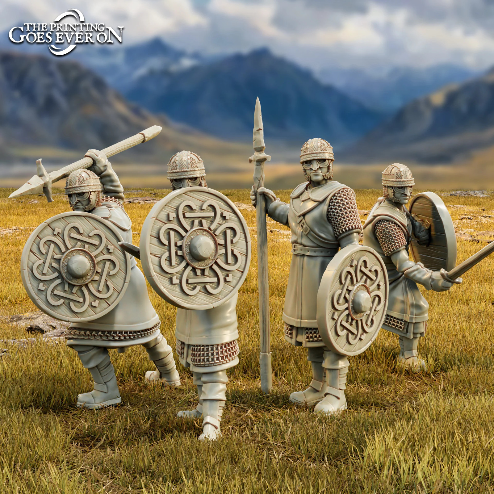 Riddermercia Footmen (Set of 4) - 28-32mm Tales - Resin Tabletop Miniatures