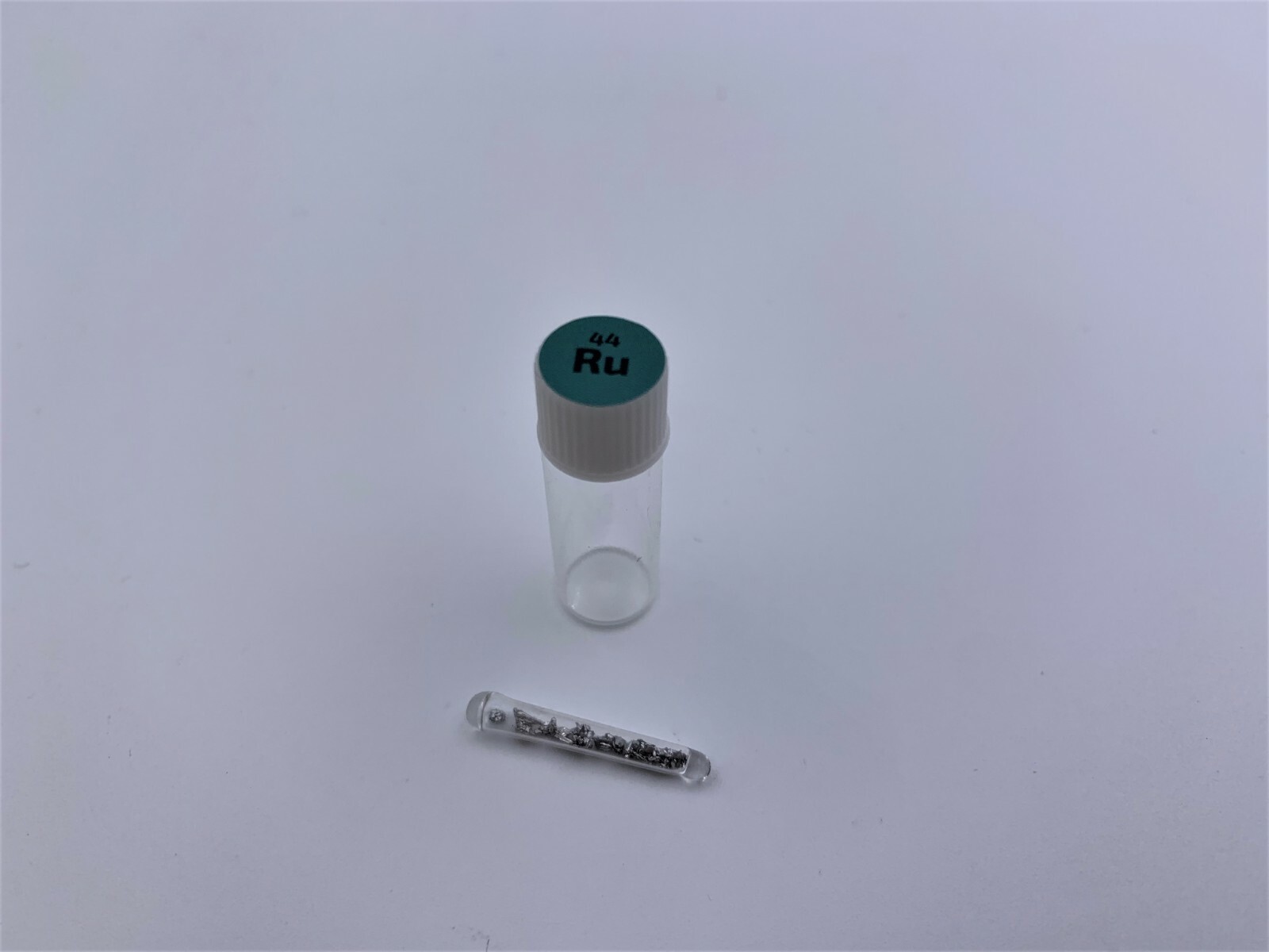 0.1 gram Ruthenium Crystals 99.99% sealed in Glass Ampoule in Glass Vial