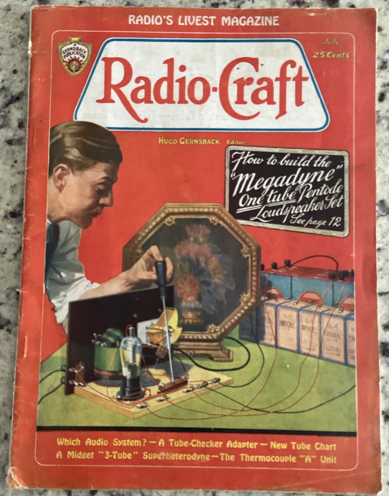 Vintage 1932 Radio Craft Magazine with WC Rawls Mechanical TV Ad Norfolk VA