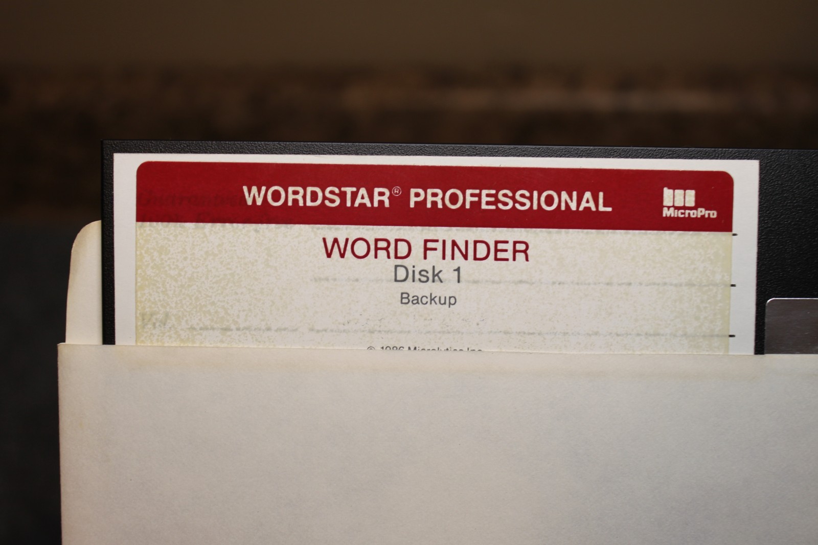 Vintage Wordstar Pro 1987 on 5.25" Floppy Disk
