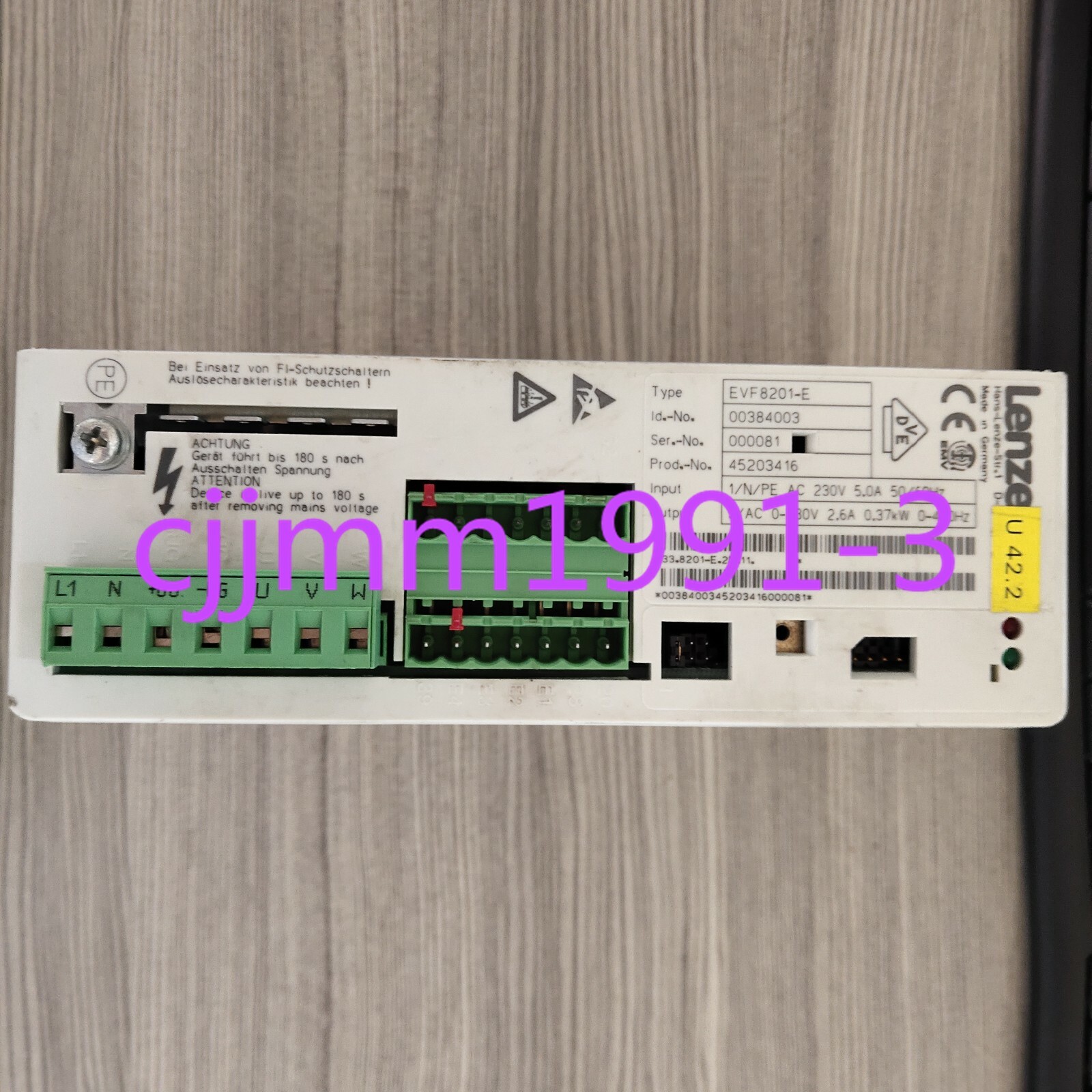 1PC USED LENZE Frequency converter EVF8201-E
