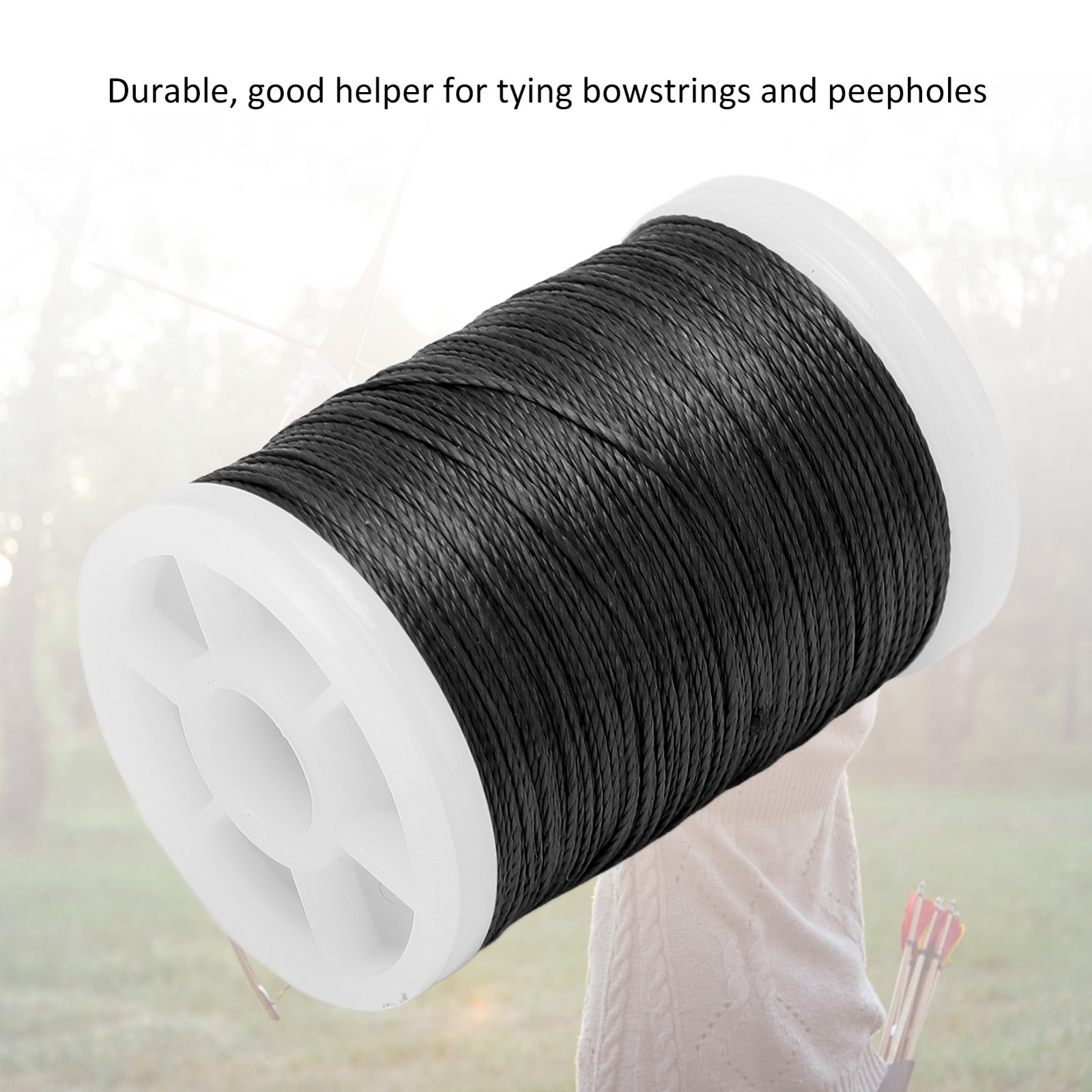 § 110m Black Archery Serving Thread Bowstring Material For Tying Peep Sight