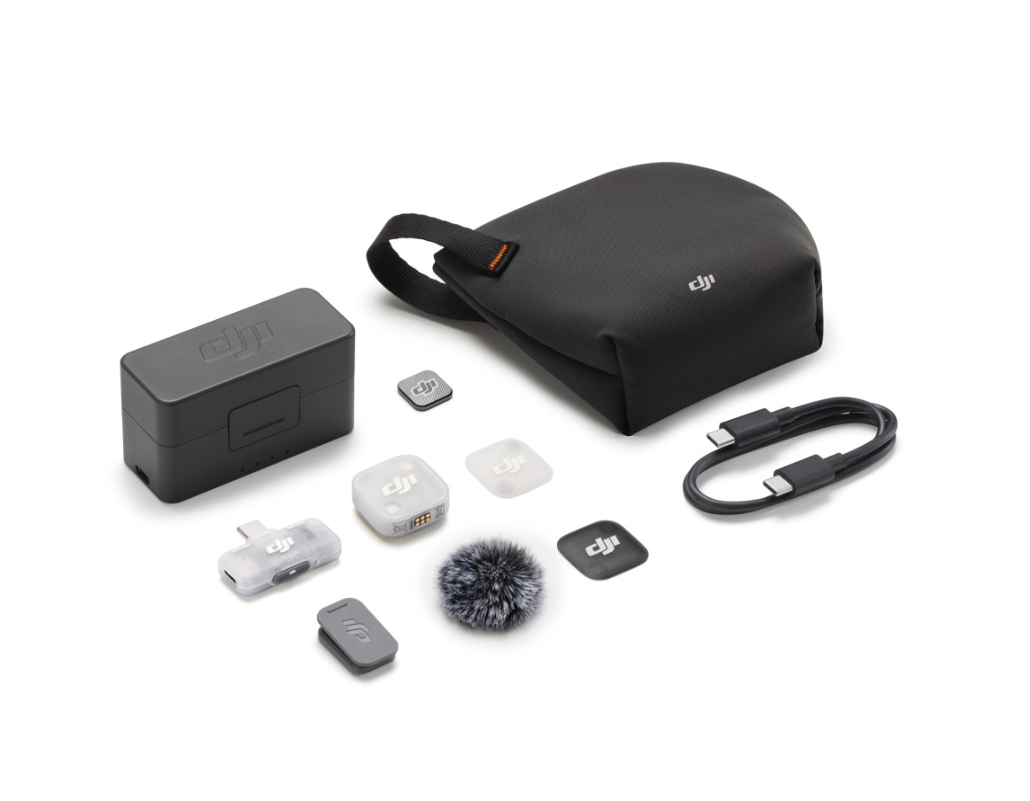 DJI Mic Mini 2 mobile 1TX 1RX case 48kHz 24bit OsmoAudio direct USB C