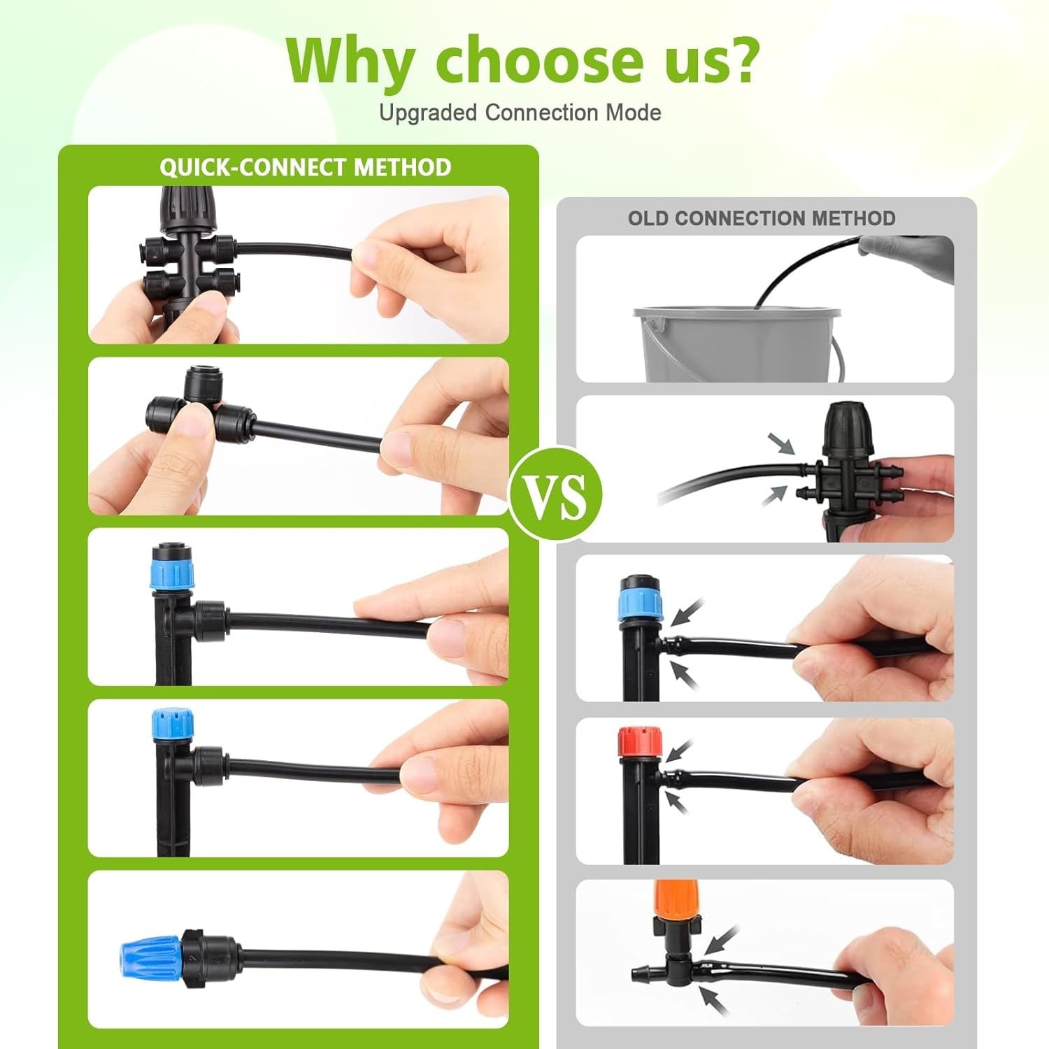 Automatic Drip Irrigation System Kit, 230FT Quick Connect Watering System for