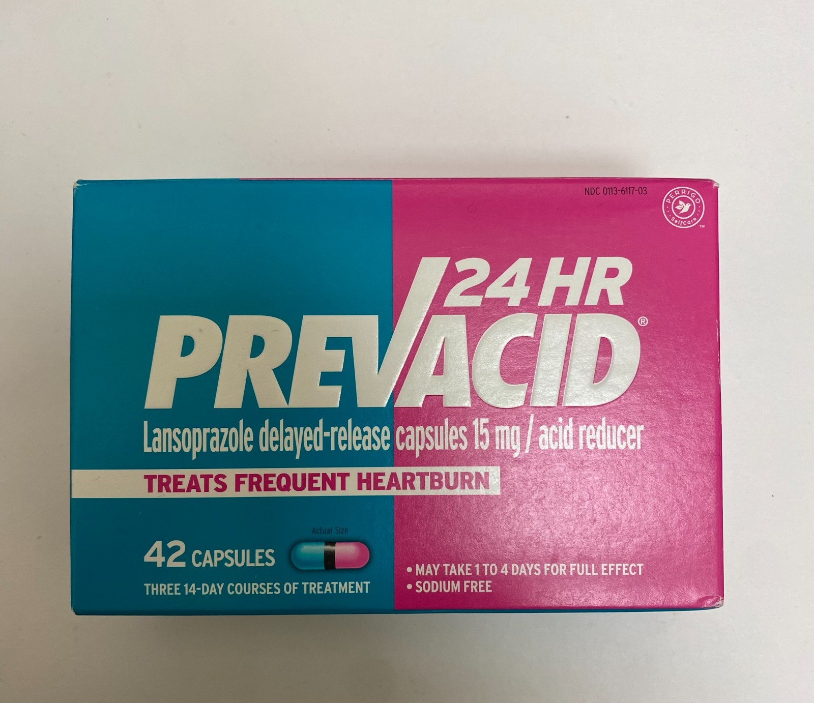 Prevacid 24 Hour Acid Reducer 15 mg 42 Capsules Exp 04/2026 pk  x 1