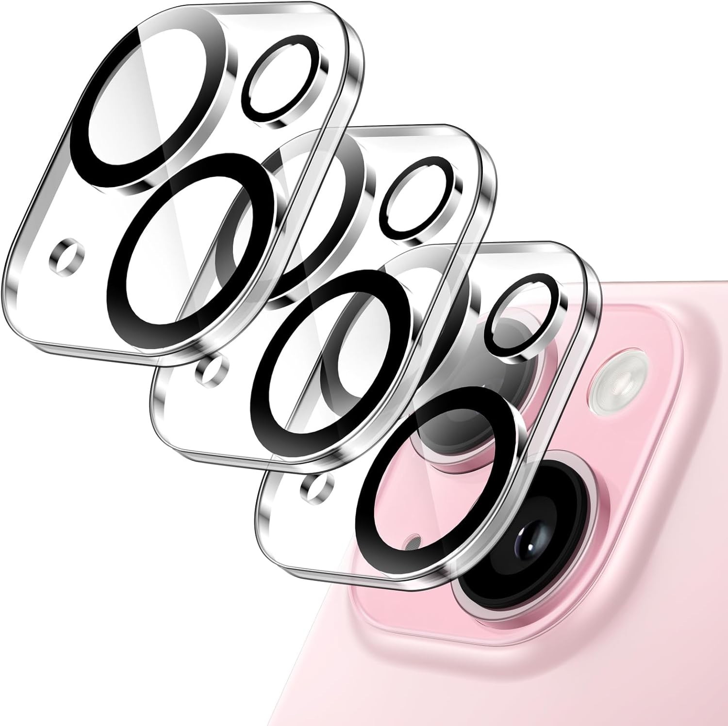 3X 3D Camera Glass For Apple iPhone 15 / 15 Plus Protective Lens Armor Film 9H CLEAR