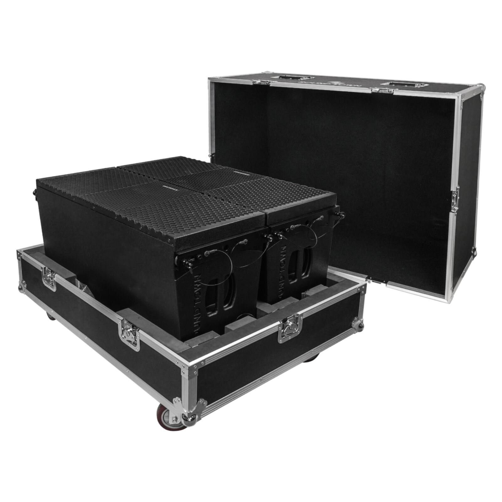 Sound Town 2x ZETHUS-210B Dual 10" Passive Line Array + Flight Case Z210BX2-IFC